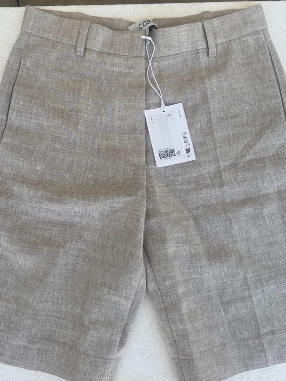 COS TAILORED LINEN SHORTS